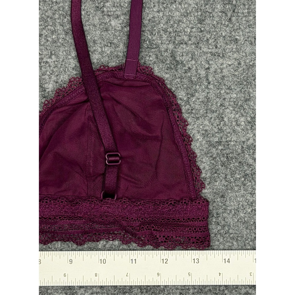 Victoria's Secret Lace Wireless Triangle Bra Berry Size L - Picture 3 of 5